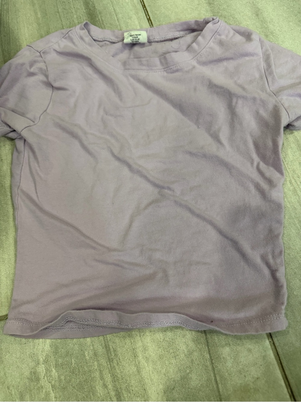 H&M Lavender Short-Sleeve Crop Tee